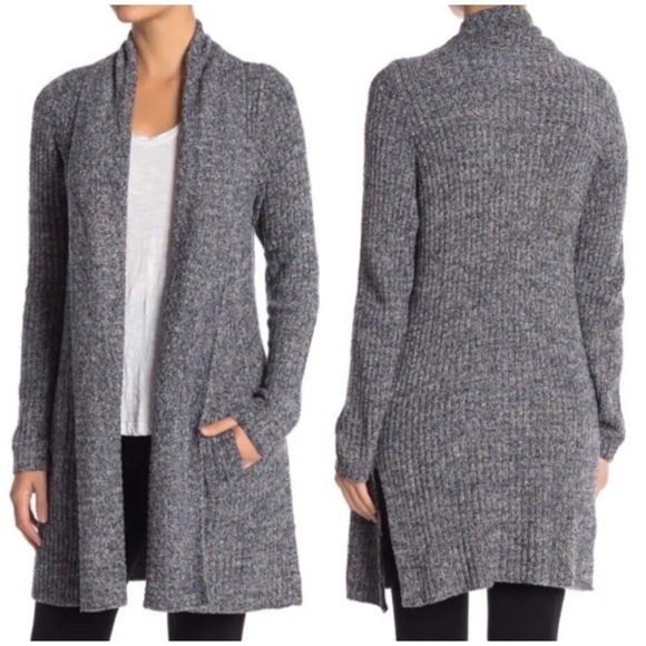 Barefoot Dreams Cozychic Lite Montecito Cardi Cardigan Gray Style 494 Sz XS - Picture 1 of 10